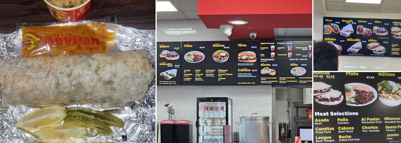Tacos Gavilan Menu