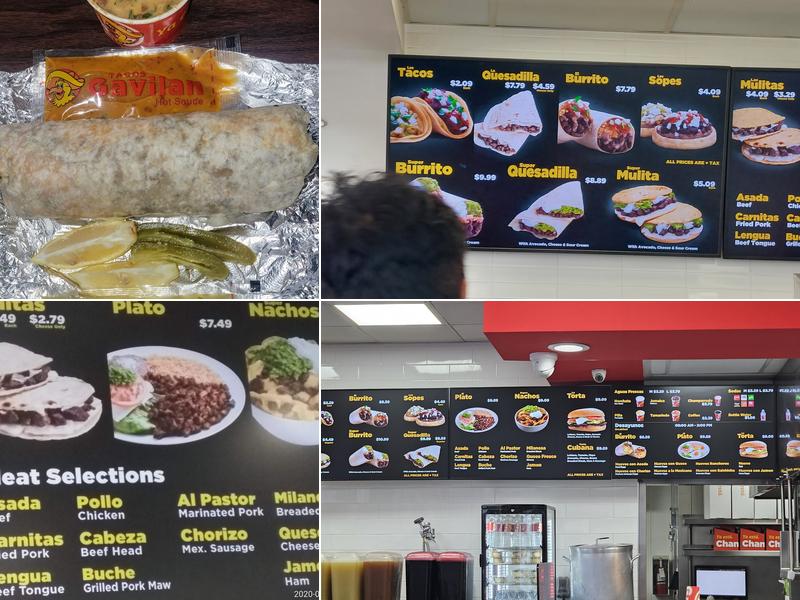 Tacos Gavilan Menu