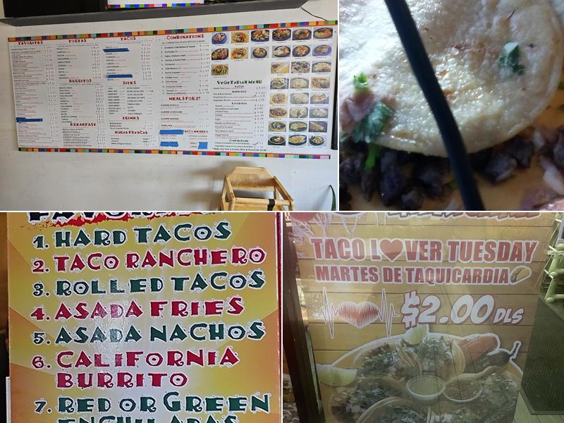 Tacos La Mexicana Menu