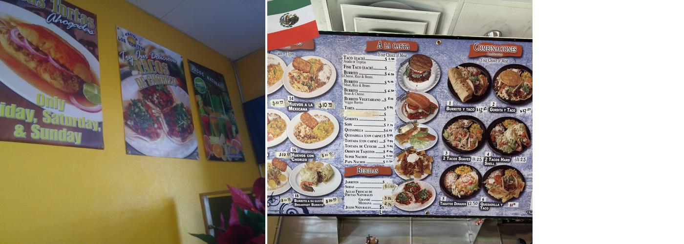 Tacos Los Toritos Menu