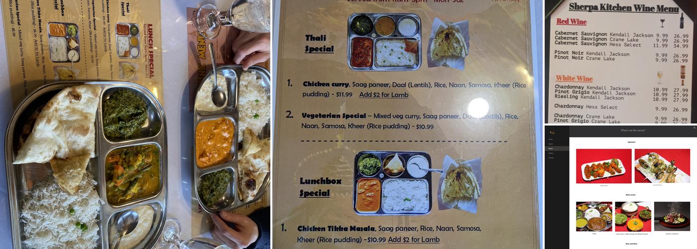 Sherpa Kitchen Menu