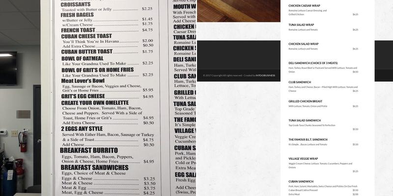 Take a Break Cafe @ Buschwood Menu