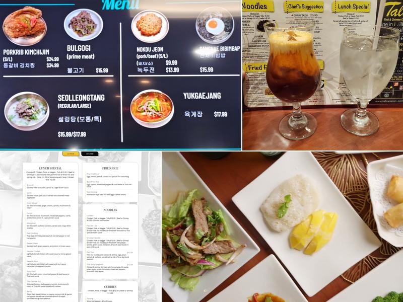 Talay Thai Cuisine Menu