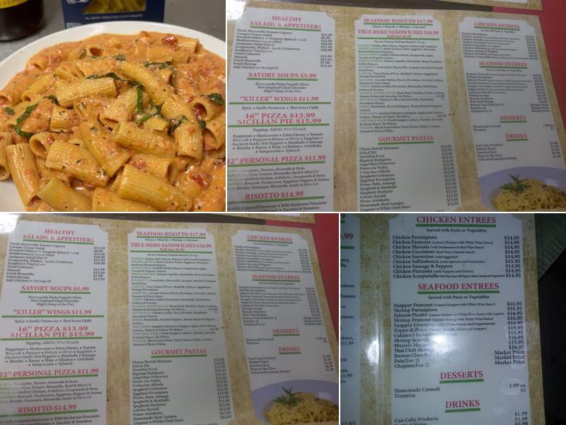 Talia's Tuscan Table Menu