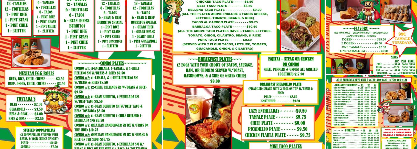 Tamale Kitchen Menu