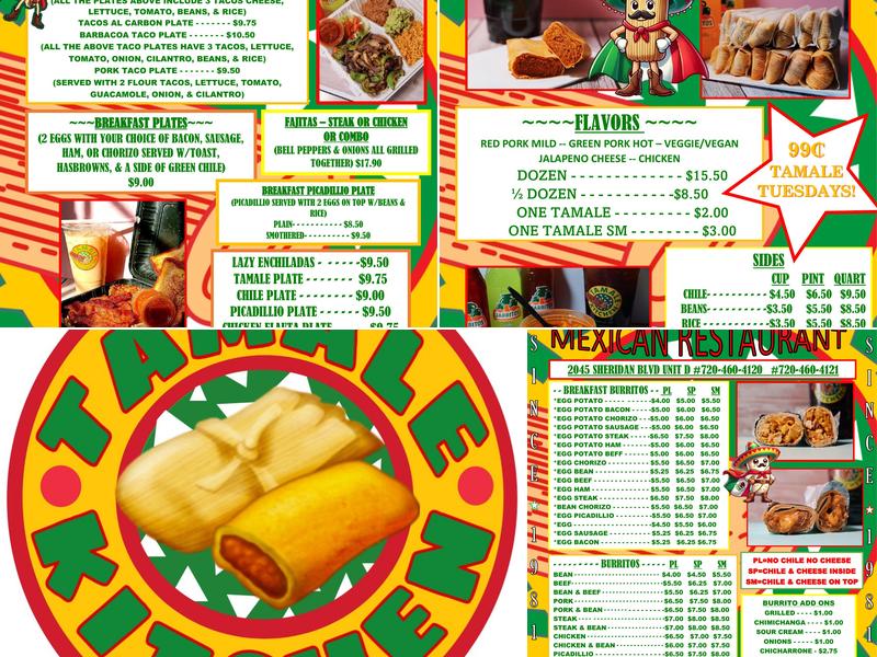 Tamale Kitchen Menu