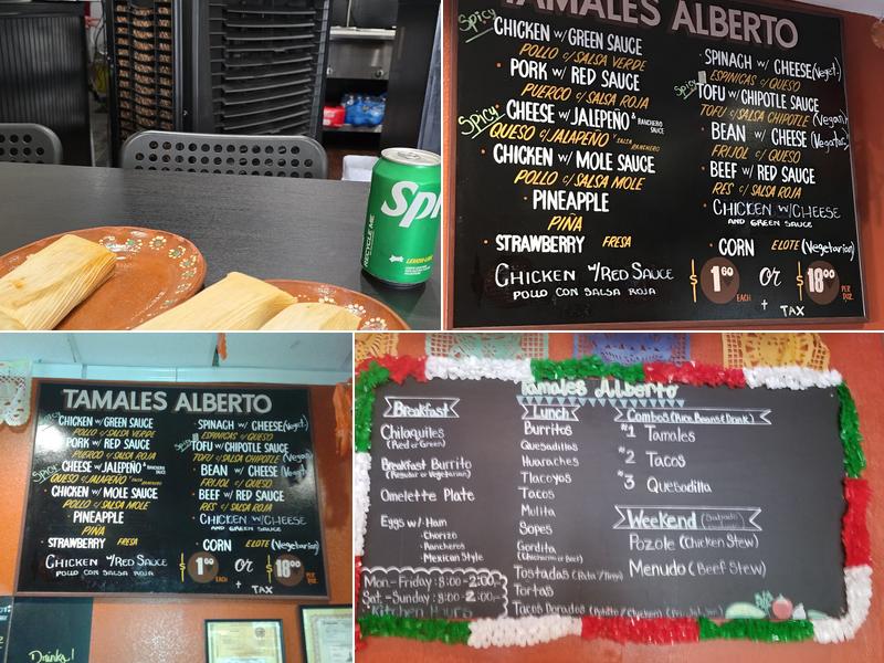 Tamales Alberto Menu