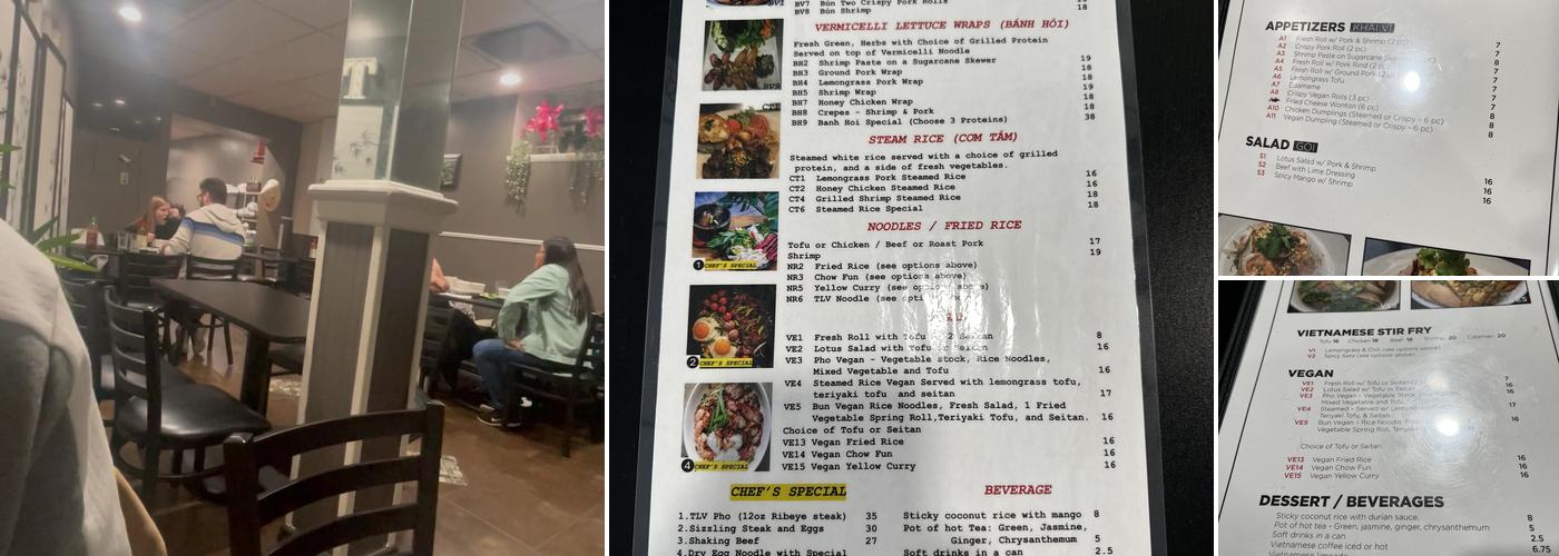 Tan Lac Vien Vietnamese Bistro Menu