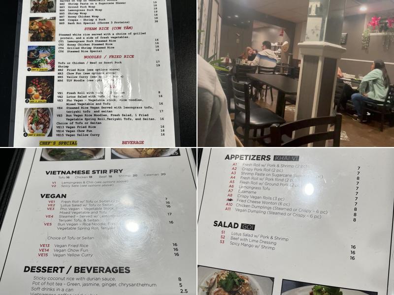Tan Lac Vien Vietnamese Bistro Menu
