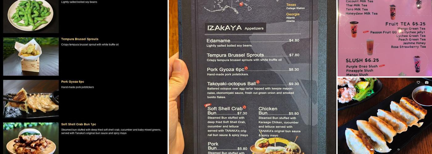 Tanaka Ramen & Izakaya Menu