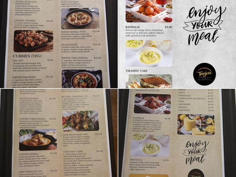 Tanjore Bar and Restaurant Menu