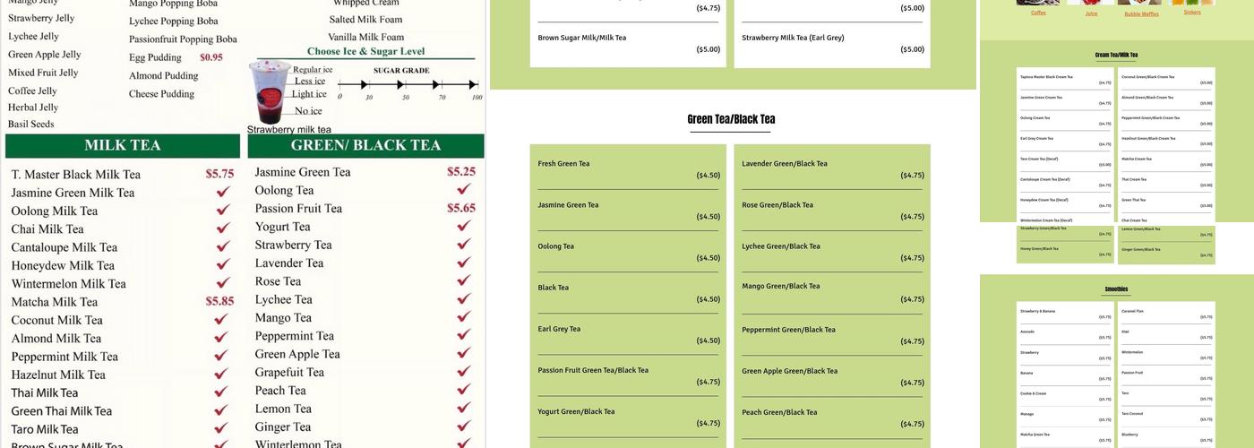 New Tapioca Master Menu