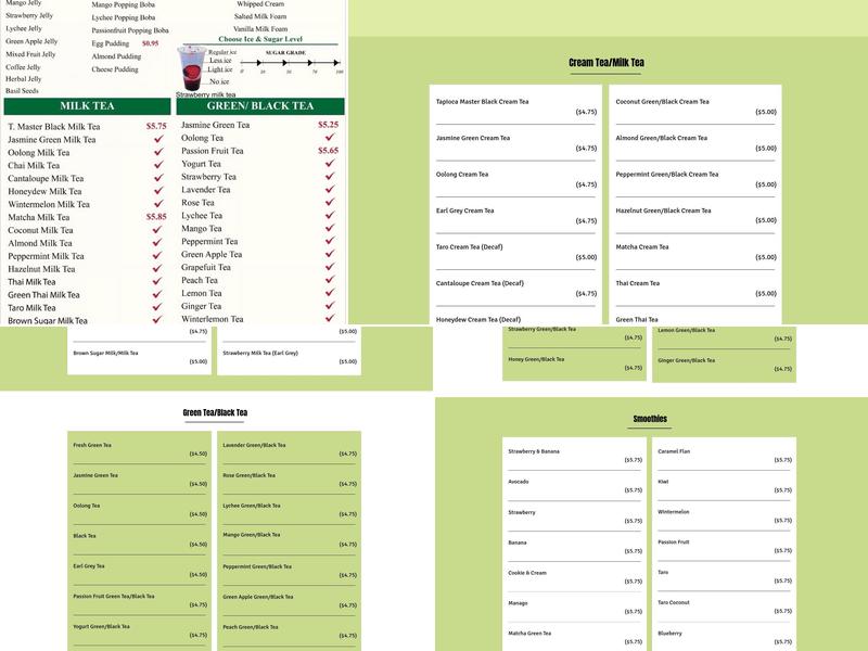 New Tapioca Master Menu