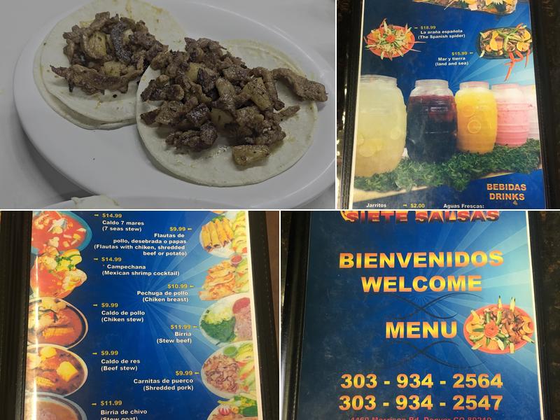 Siete Salsas Menu