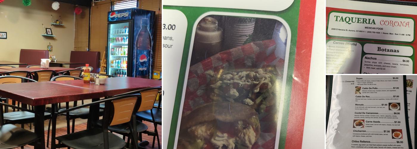 Taqueria Corona Menu