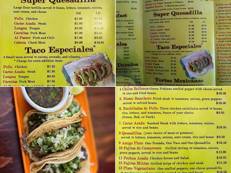 Taqueria El Amigo 3 Menu