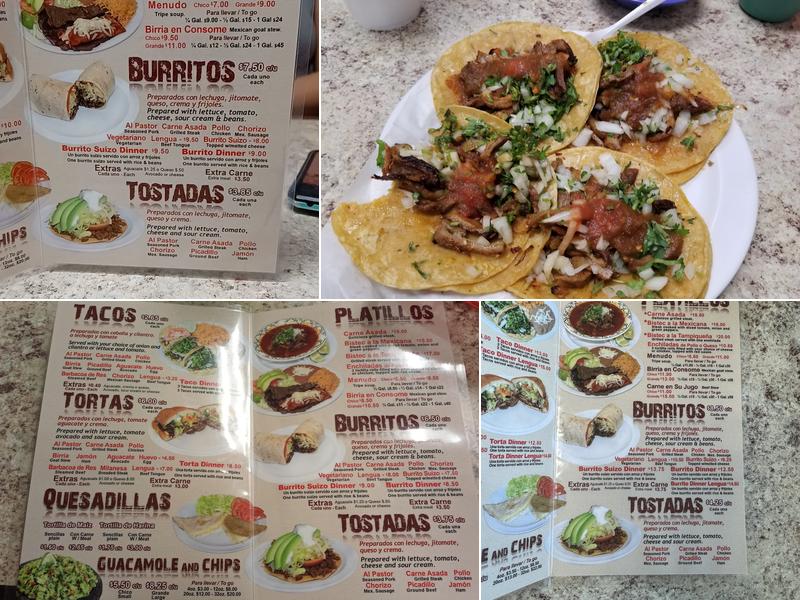 Taquería El Pastor Menu