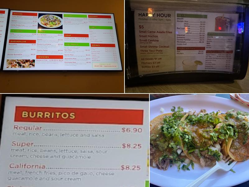 Taqueria La Bonita Menu