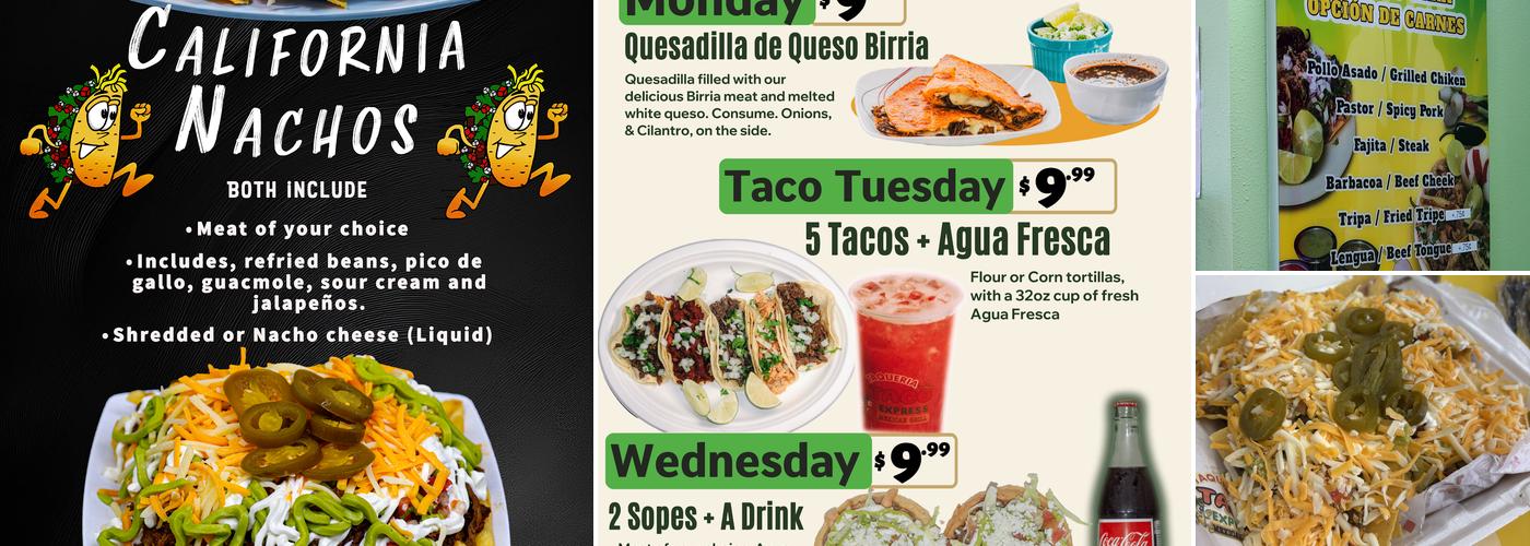 Taqueria Taco Express Menu
