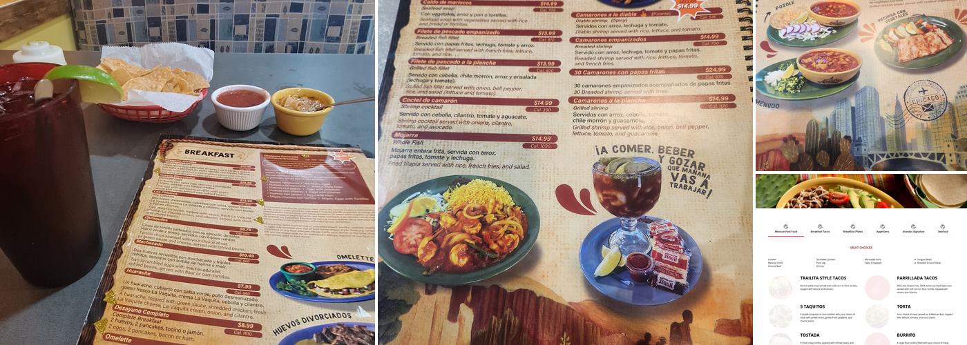 Taquerias Arandas Menu