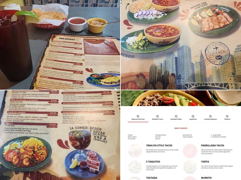 Taquerias Arandas Menu
