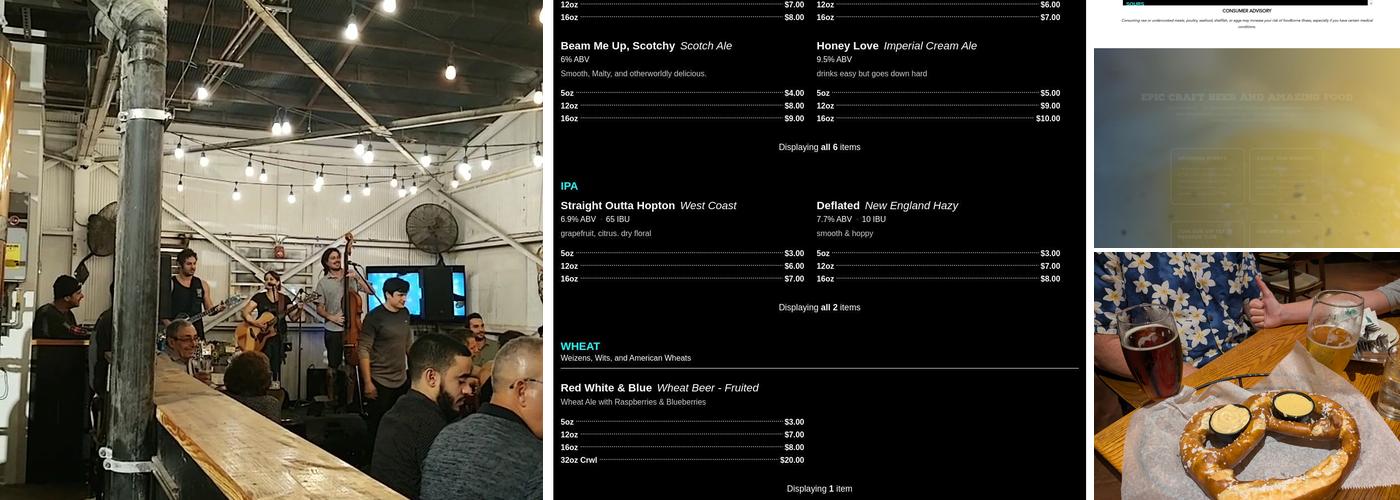 Tarpon River Brewing Menu