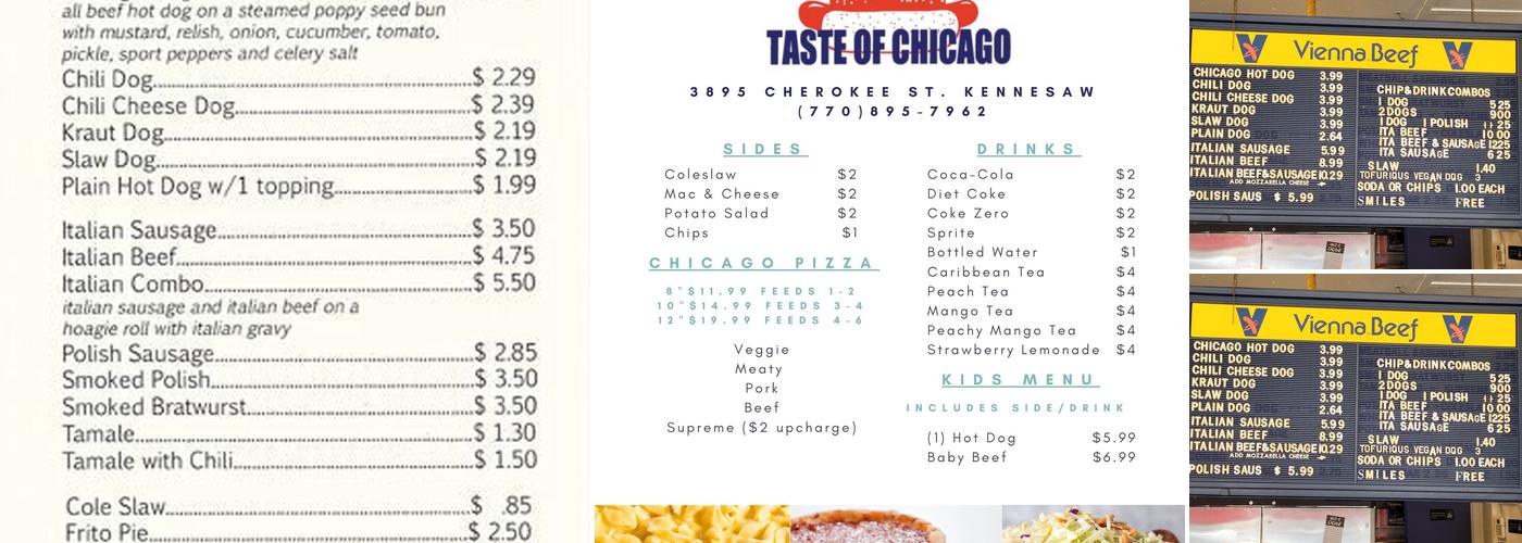 Taste of Chicago Menu