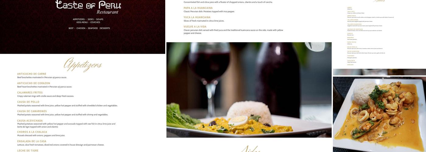 Taste of Peru Menu