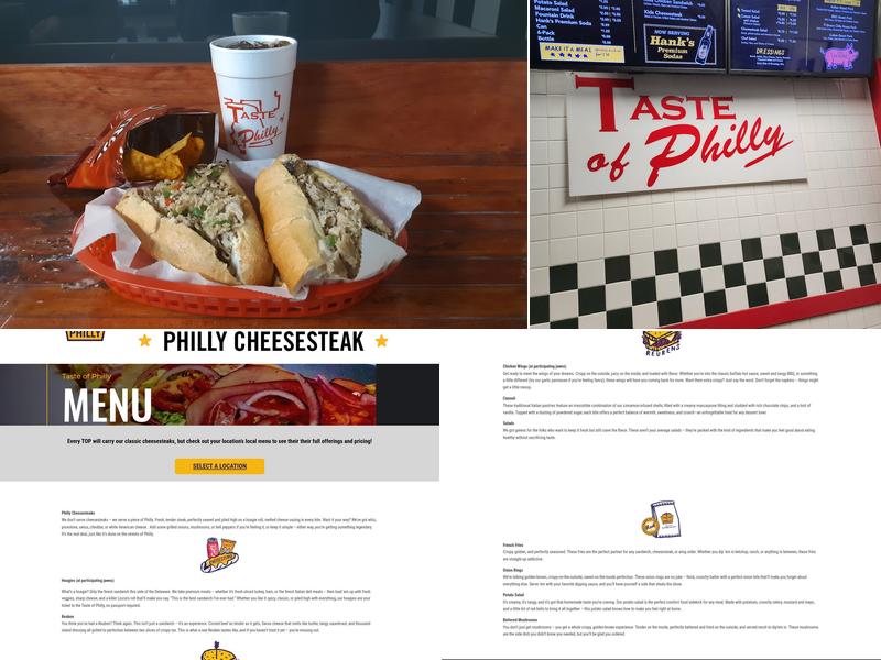 Taste of Philly Menu