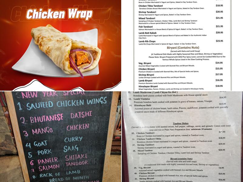 Taste of the Himalayas Menu