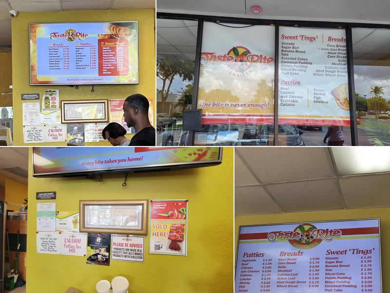 Taste Rite Jamaican Bakery Menu