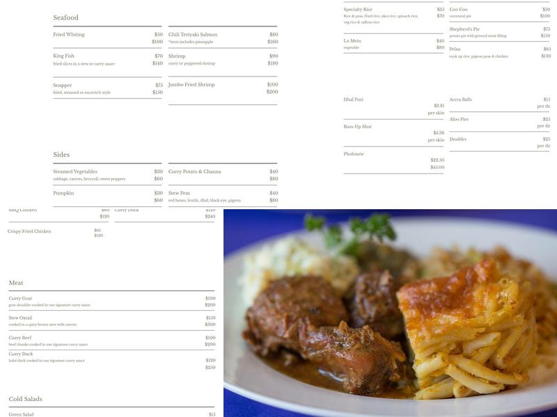 Tasty Caribbean NY Menu