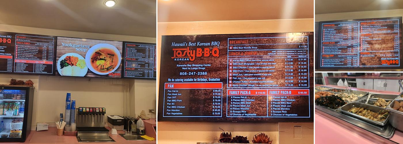 Tasty Korean BBQ Menu