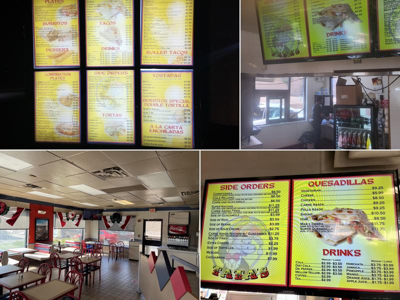 Tata's Burritos Menu