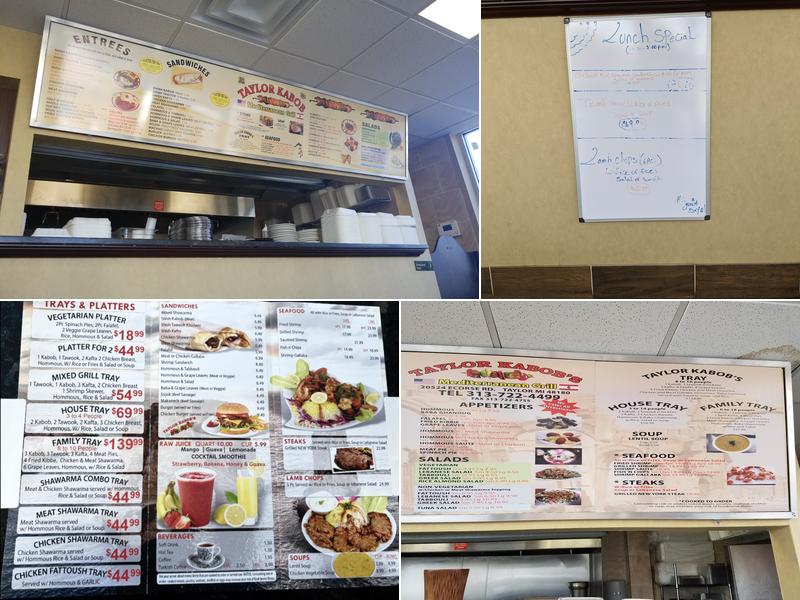 Taylor Kabob Menu