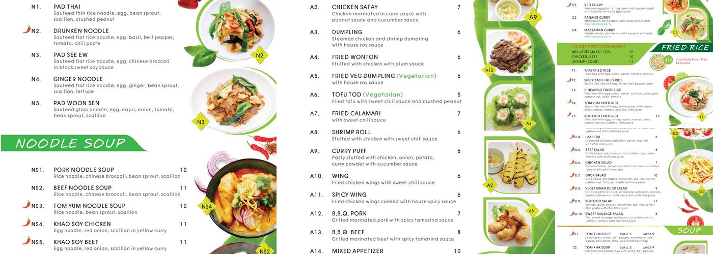 BB THAI KITCHEN Menu