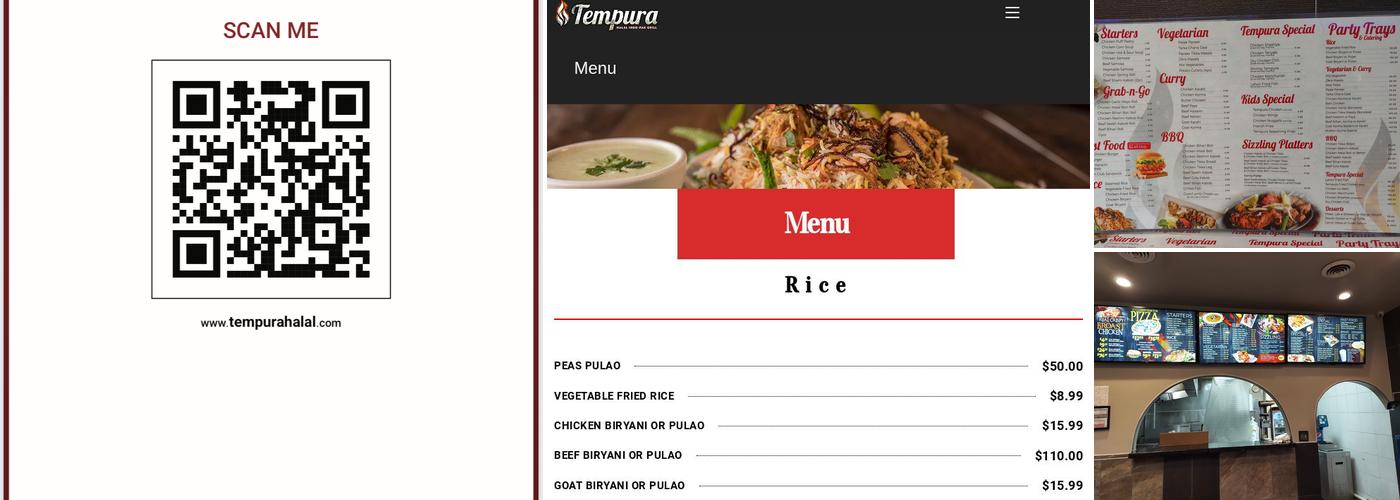 Tempura Halal Indo-Pak Grill (Antoine) Menu