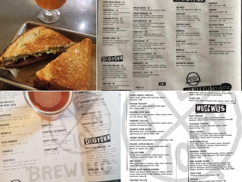 Ten10 Brewing Company Menu