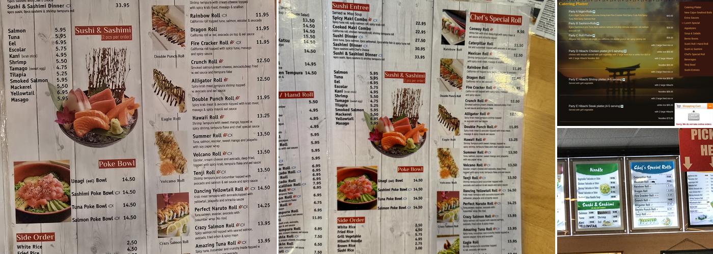 TenJi Hibachi Express Menu