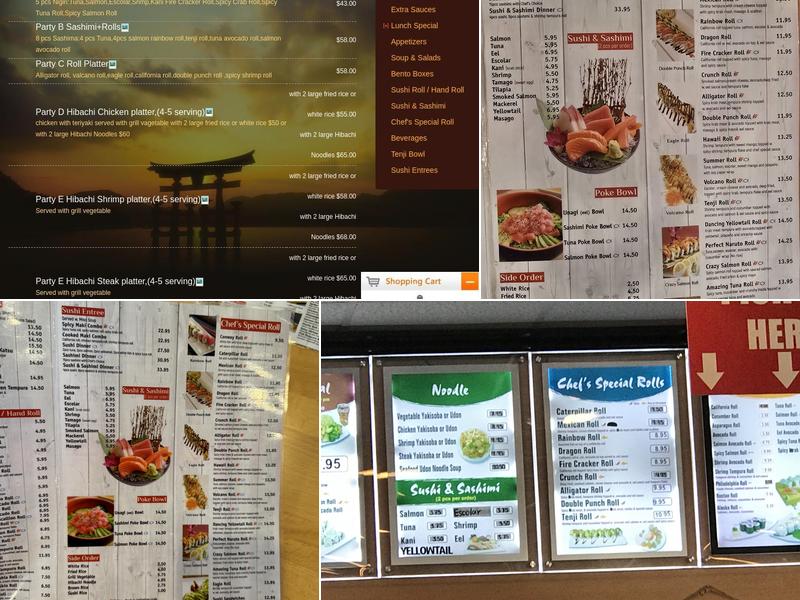 TenJi Hibachi Express Menu
