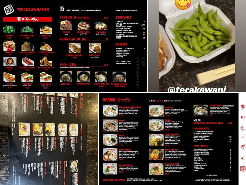 Terakawa Ramen Menu