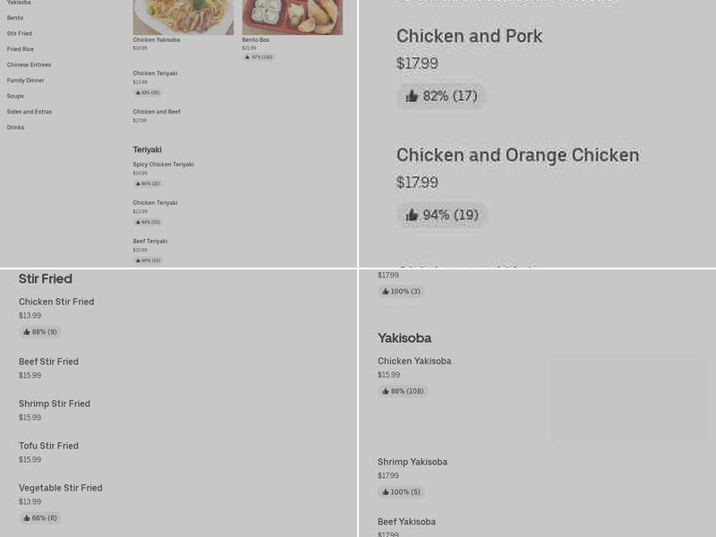 Teriyaki Express Menu