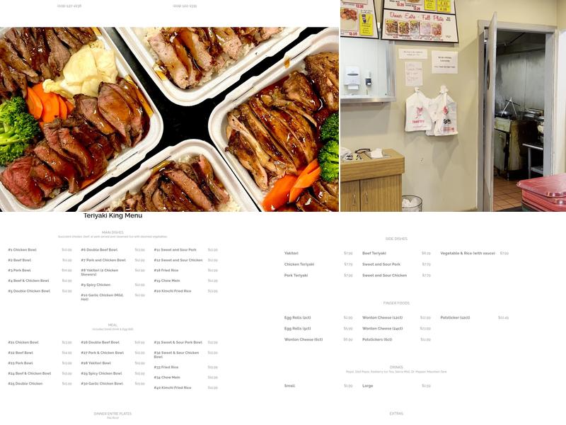 Teriyaki King Inc Menu