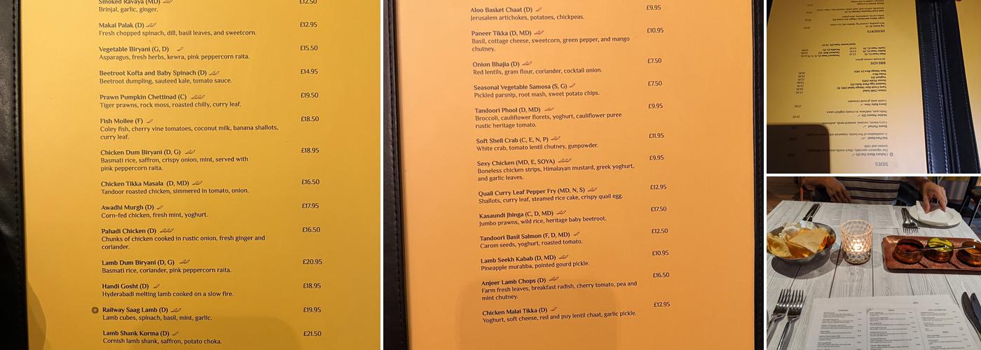 Chatora - Modern Indian Restaurant Menu