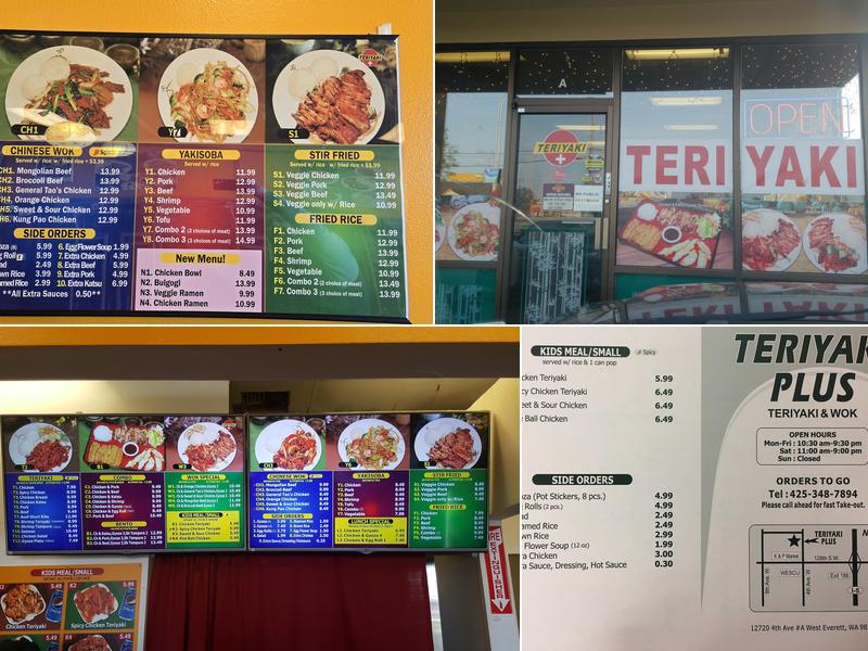Teriyaki Plus Menu