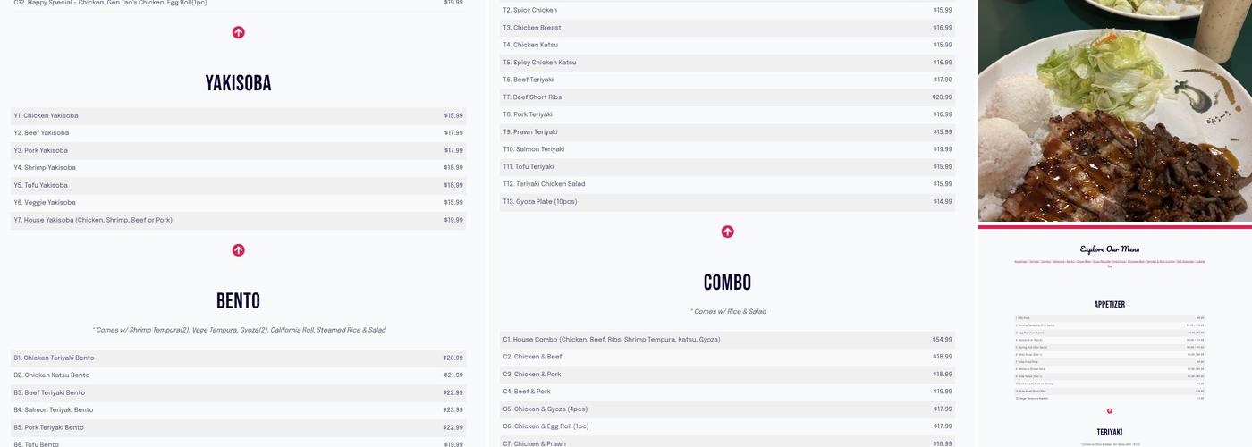 Teriyaki Wok Express Menu
