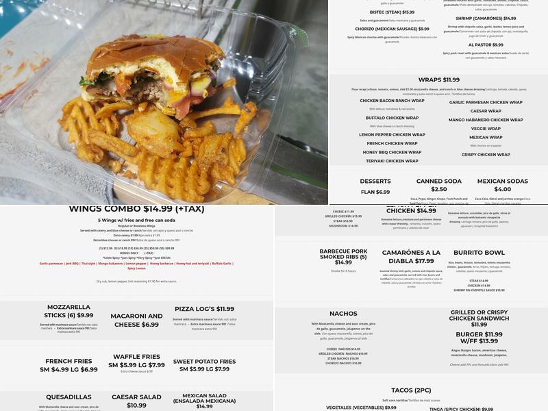 Terrific Wings Tacos & Things Menu