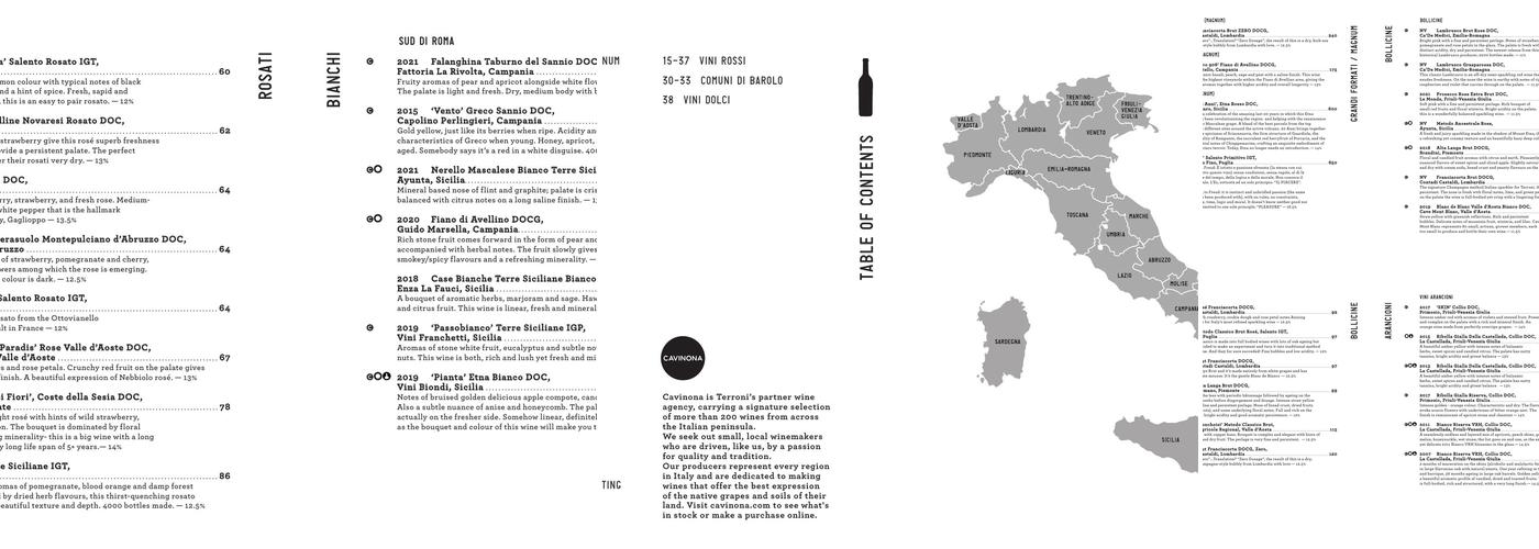 Terroni Menu