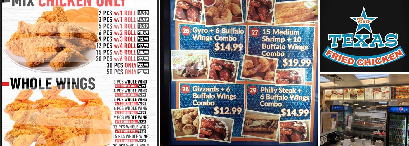 New Texas Fried Chicken Menu