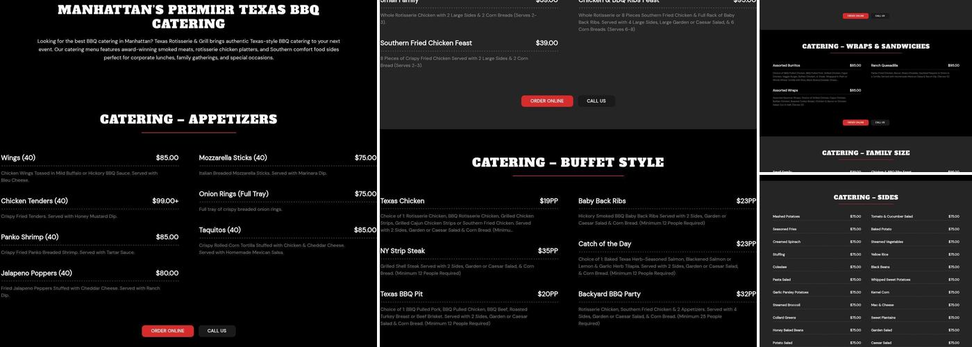 Texas Rotisserie & Grill Menu